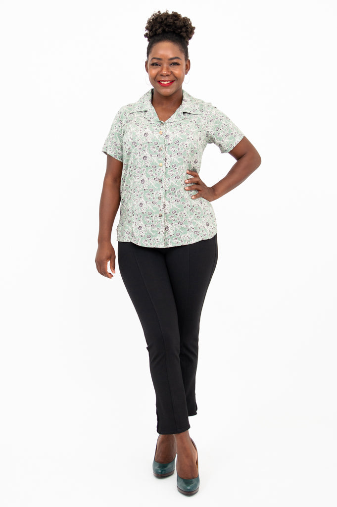 Stylish Aida Short Sleeve Top for Women - Trendy Bitza Design - Perfect for Summer Outfits, Casual Wear & Beach Vacations
