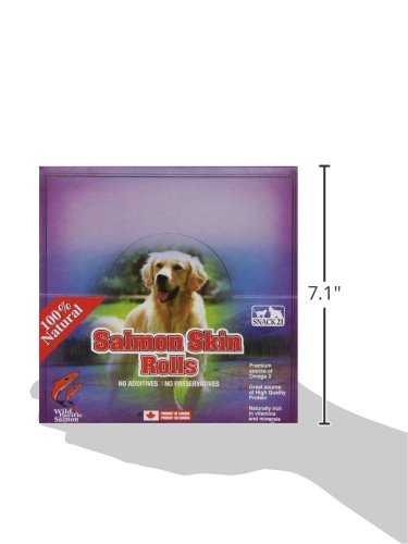 Premium Salmon Skin Rolls for Dogs - All-Natural Chew Treats for Dental Health & Training - Great for Puppies, Small & Large Breeds - Perfect for Playtime, Rewards & Anxiety Relief