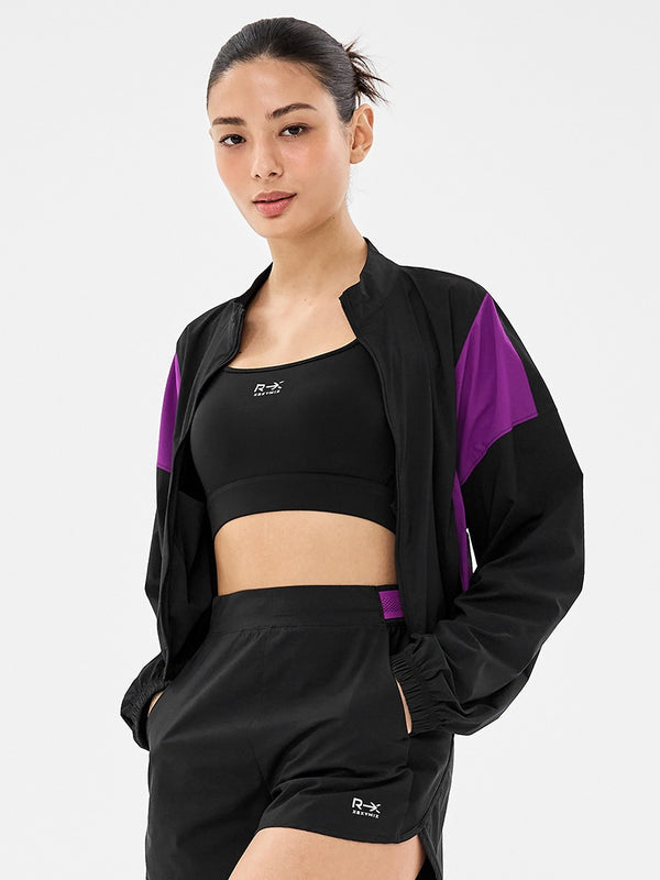 Stylish RX Color Block Windbreaker Jacket - Lightweight Waterproof Outdoor Windbreaker for Men & Women - Perfect for Hiking, Running, and Casual Wear