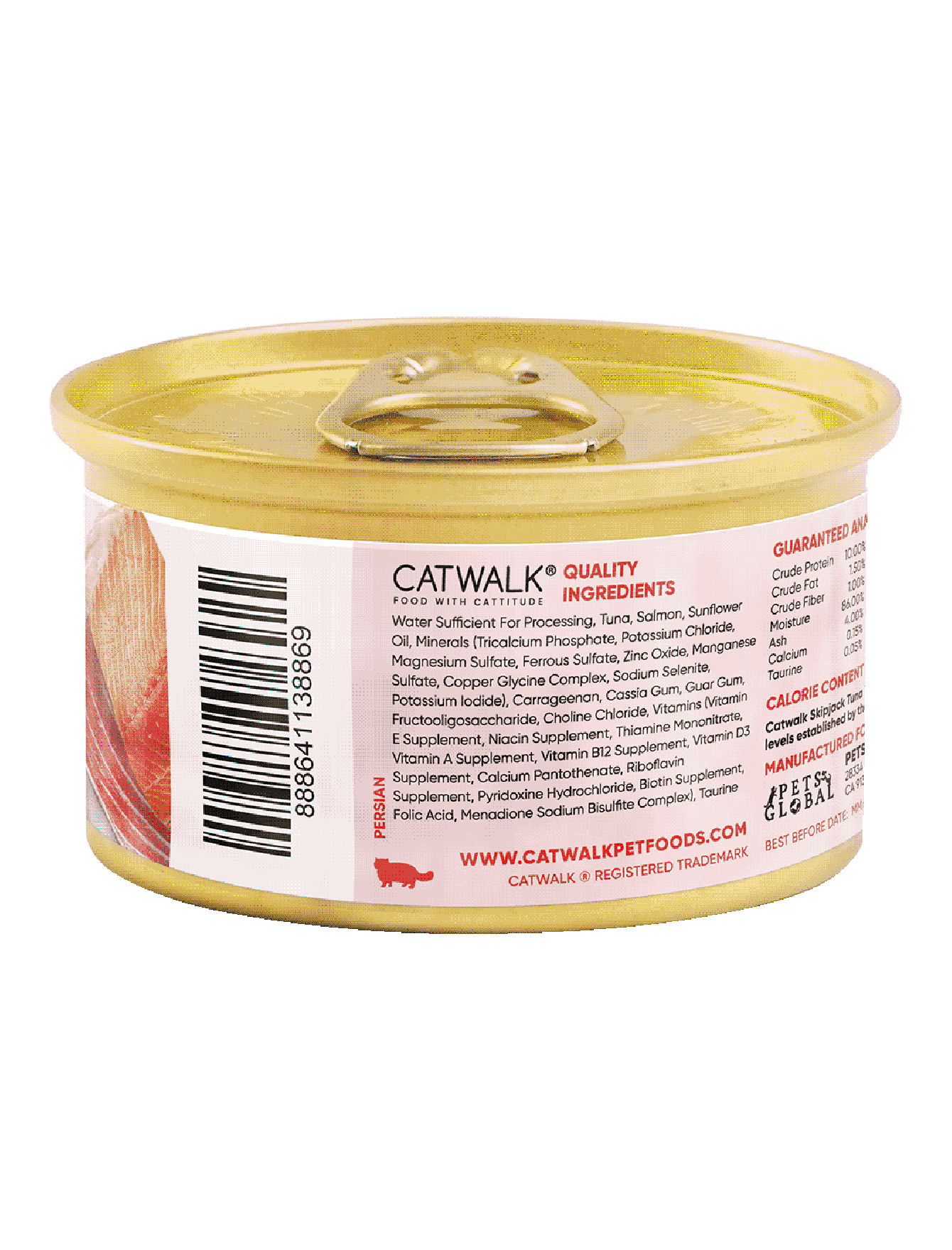 Premium Catwalk Skipjack Tuna & Salmon Entrée in Aspic - Grain-Free Wet Cat Food (80g) - Delicious Meal for Adult Cats, Perfect for Special Occasions or Daily Treats