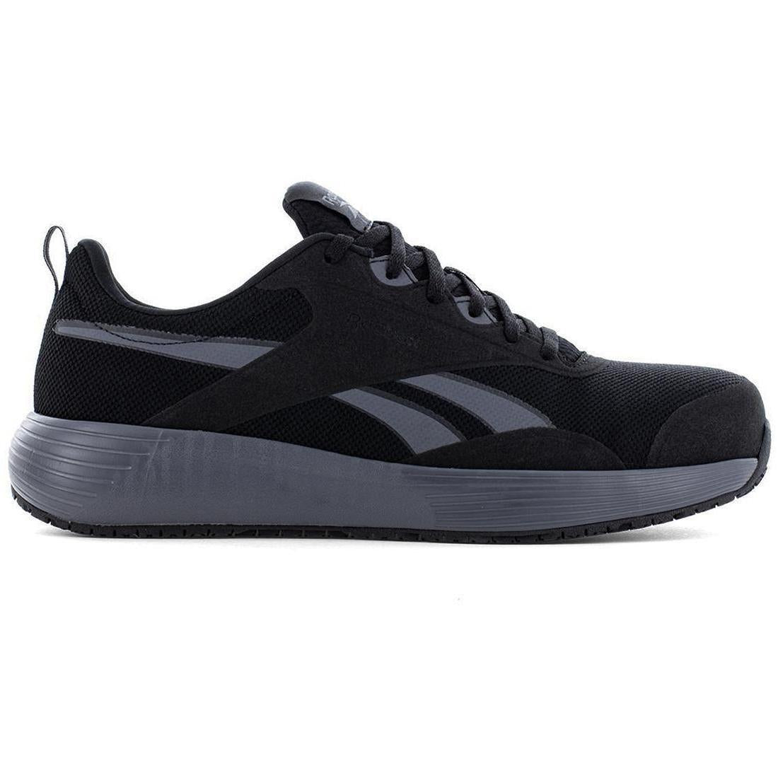 Lite Plus 4 Athletic Composite Toe Work Shoes for Men - Lightweight Safety Footwear Black/Gray | Perfect for Construction, Warehouse & Outdoor Work