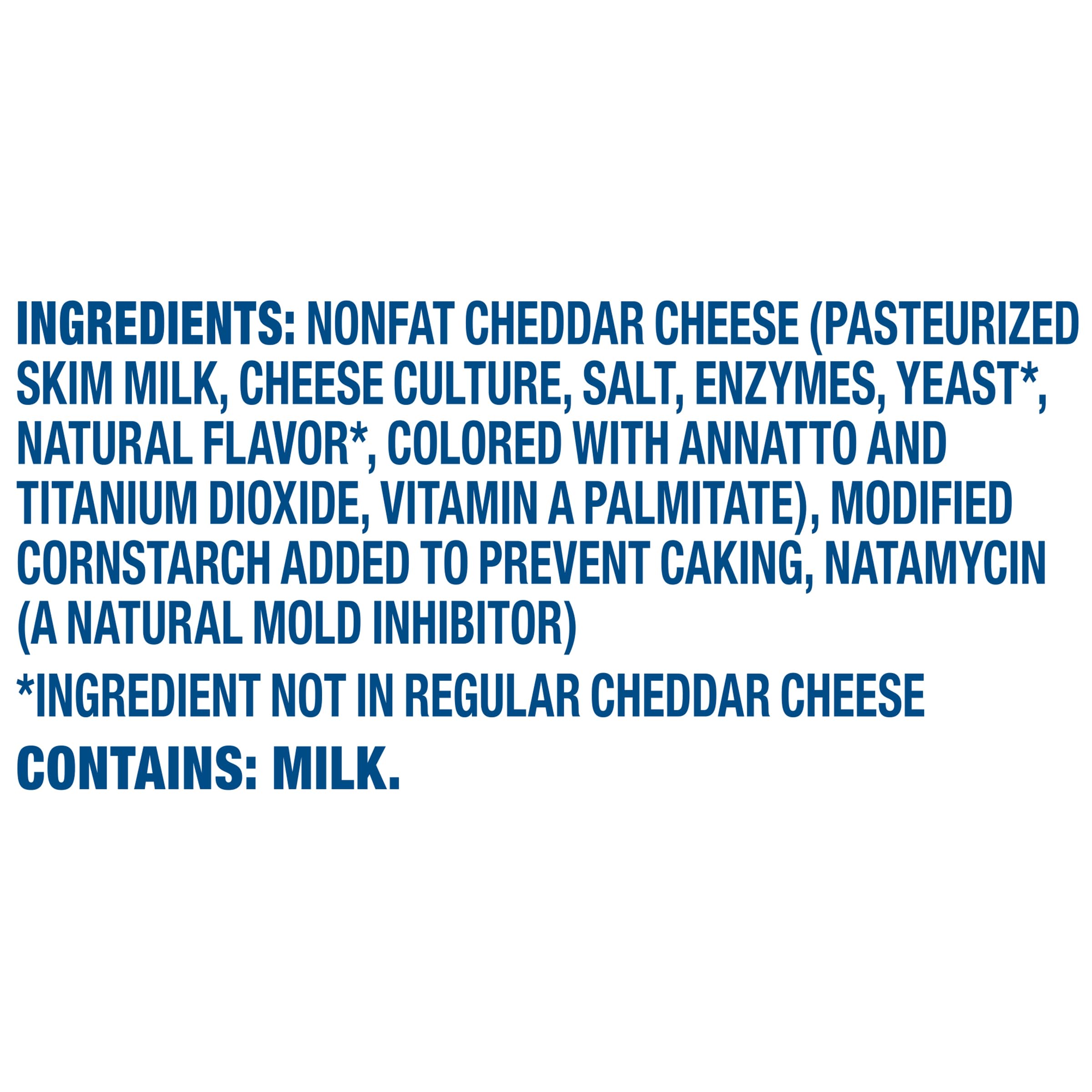 Fat Free Natural Cheddar Shredded Cheese - 7 oz Resealable Pouch | Kraft | Low Calorie, Gluten Free | Perfect for Salads, Pasta & Keto Recipes