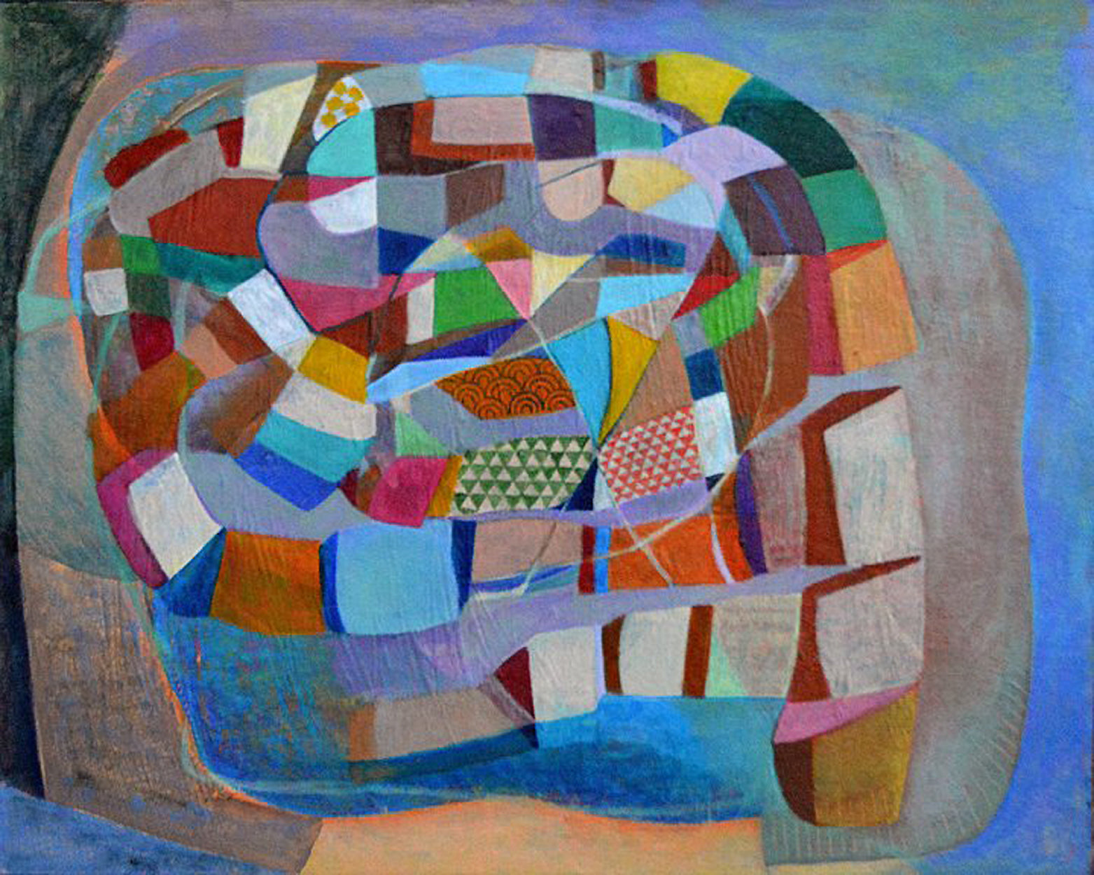 Kyoko Miyabe: Homage to Vieira da Silva IV - Abstract Art Print for Modern Home & Office Decor | Perfect Gift for Art Lovers