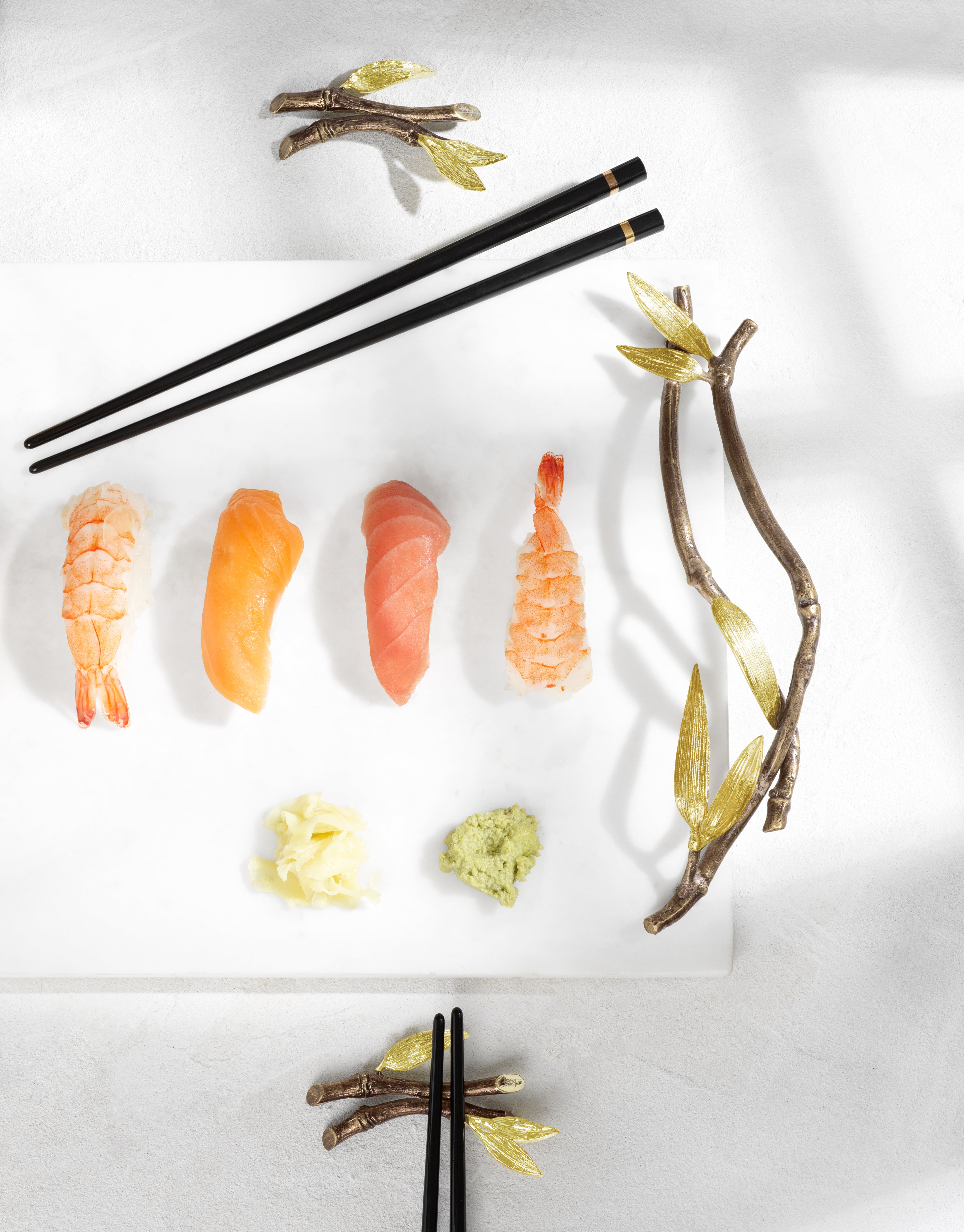 Premium Zen Garden Chopsticks & Stand Set - Japanese Style Bamboo Chopsticks with Holder for Sushi, Ramen & Asian Cuisine - Perfect for Home Dining, Gifts & Meditation Decor