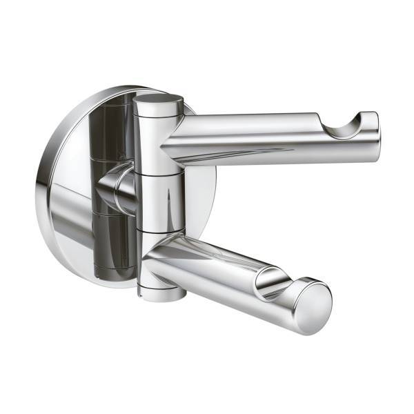Moen Align Swivel Double Robe Hook in Chrome (YB0402CH) - Perfect for Bathroom, Bedroom, and Closet Organization