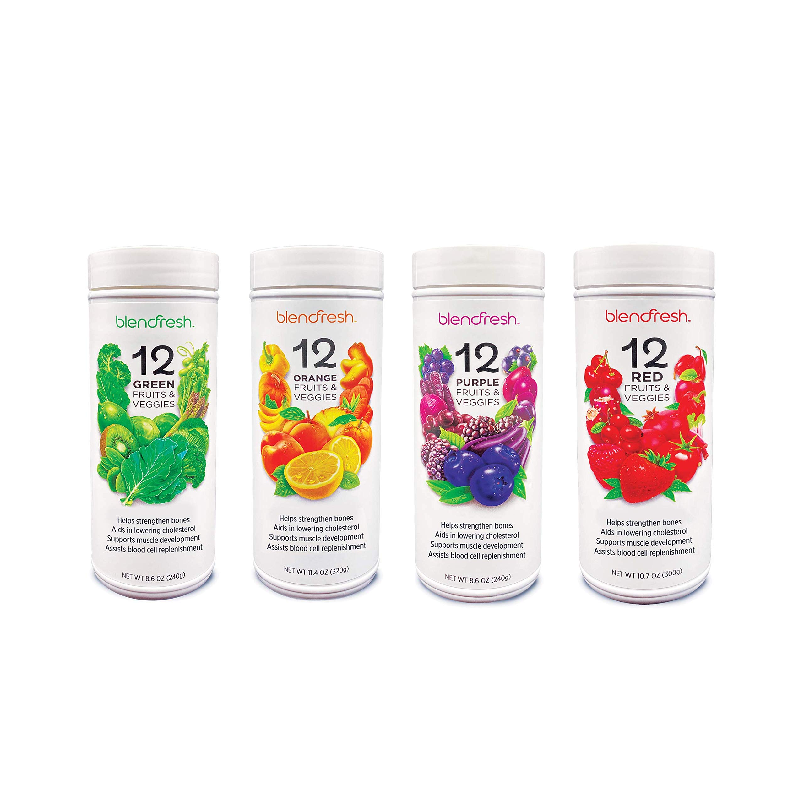 Blendfresh Superfood Powder - Vegan, Gluten Free, Non-GMO, Kosher Certified | Natural Energy Boost with No Artificial Colors, Sweeteners or Preservatives | Perfect for Smoothies, Juices & Baking | 4-Pack Healthy Superfood Supplement