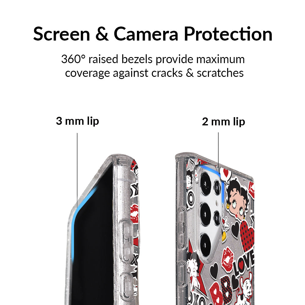 Betty Boop Glitter Samsung Phone Case - Stylish & Protective Cover for Samsung Galaxy - Perfect for Everyday Use & Fashion Accessories