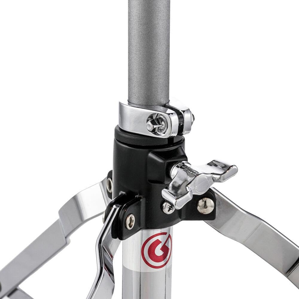 Gibraltar 5608 Drum Throne - 13” Round Vinyl Drum Seat with Cushioned Top, Adjustable Height & Memory Lock - Single-Braced Collapsible Tripod Base for Portability - Perfect for Drummers, Percussionists & Music Practice Sessions