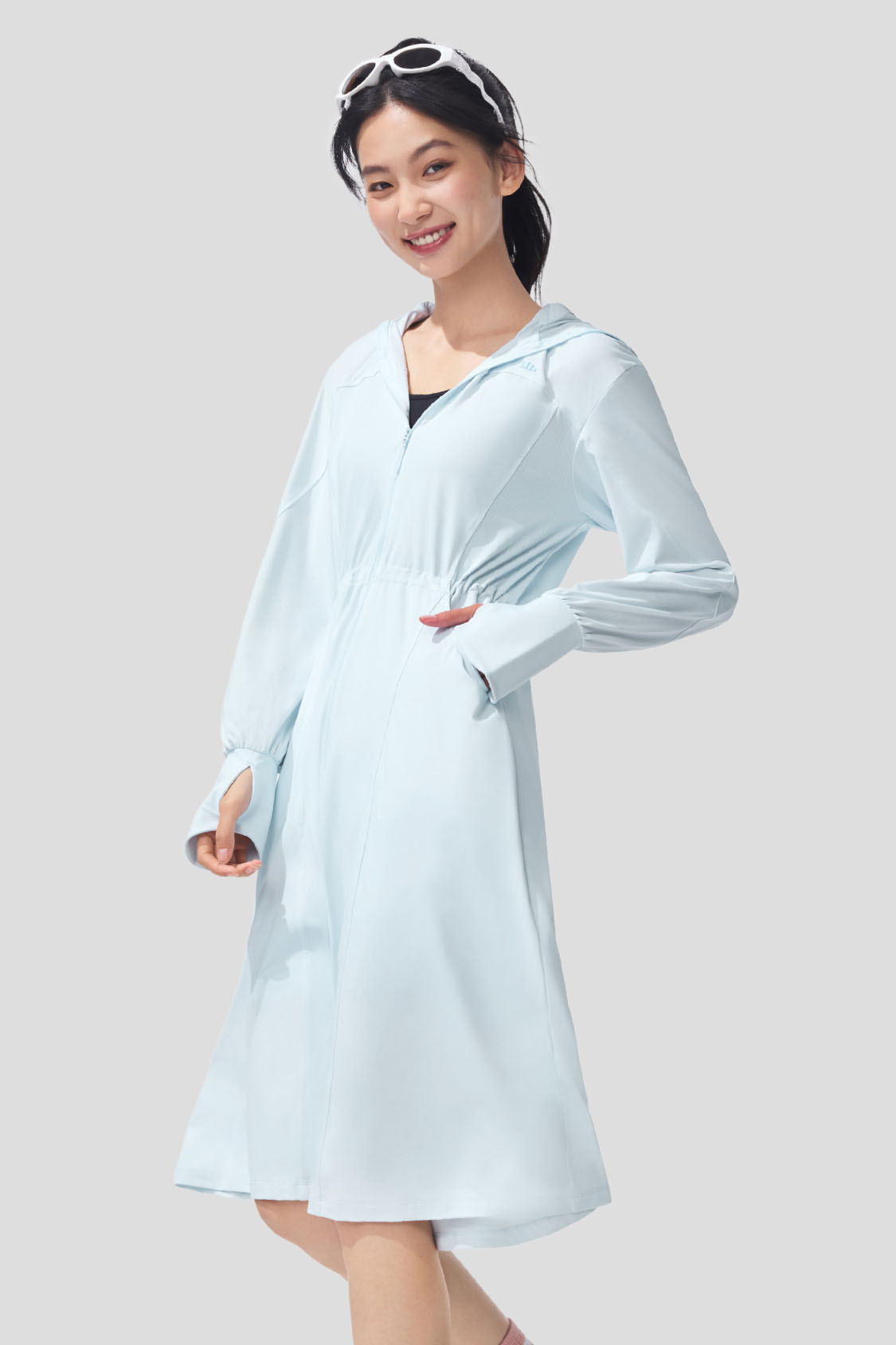 Ease Women's Full Protection Loose Long Sun Jacket UPF 50+ UV Protective Cover-Up for Beach, Pool & Outdoor Activities - AL824