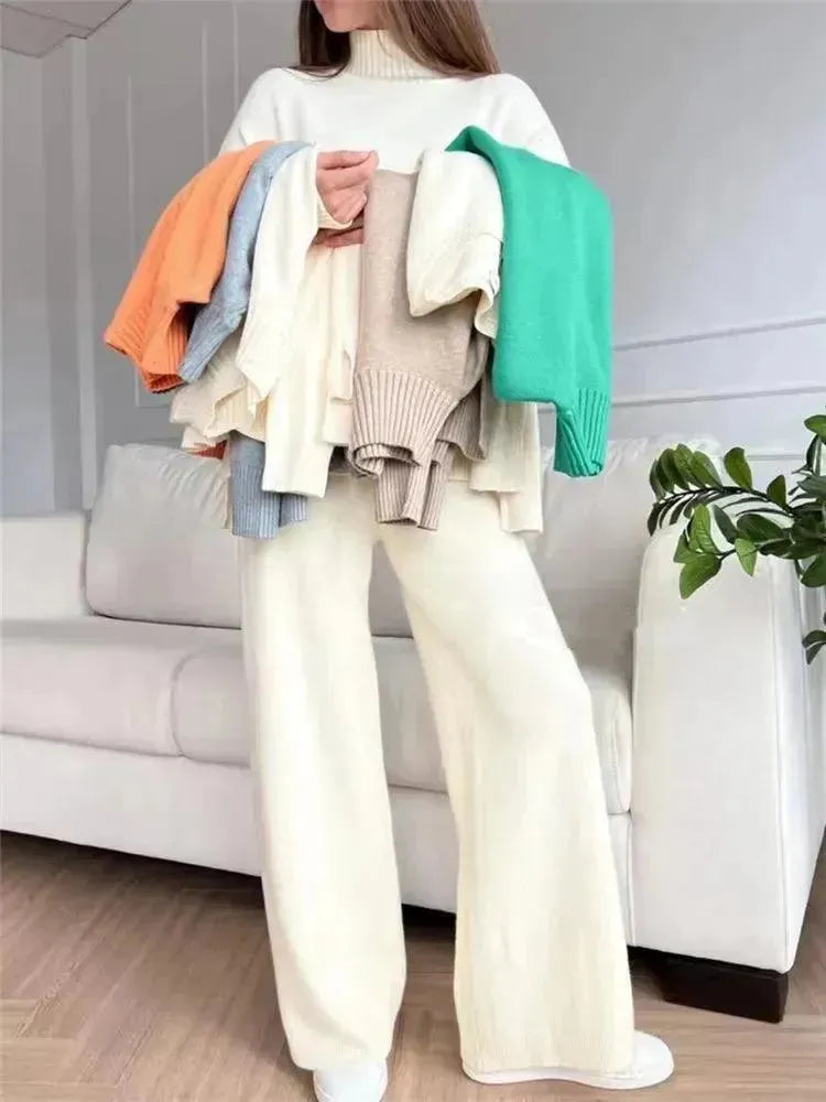 Stylish Women's Ribbed Two Piece Set - Trendy Casual Outfit for Daily Wear, Lounge & Street Style
