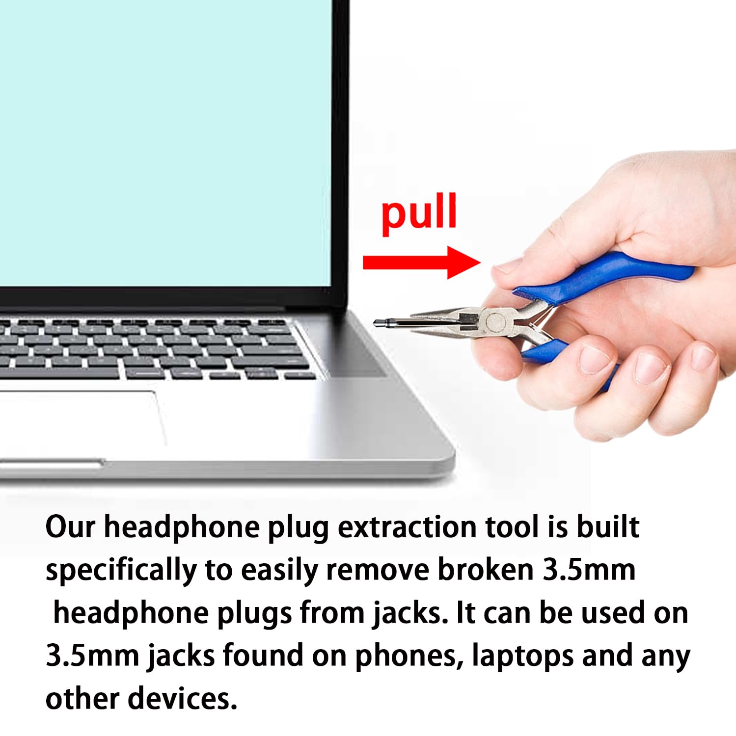 Headphone Plug Extractor Tool - Broken Headphone Tip Removal Kit for iPhone, Android & Mobile Devices (6 Pack) - Fix Stuck 3.5mm Jack in Phones, Tablets & Laptops