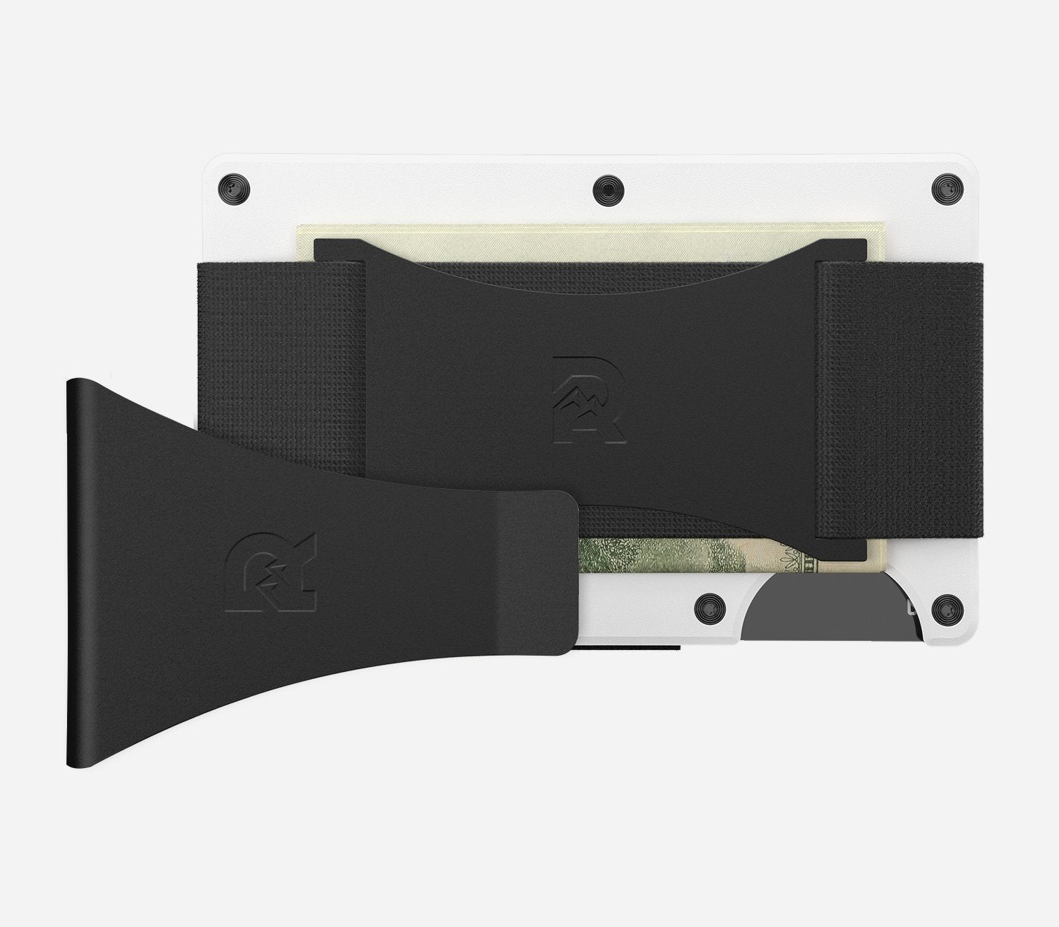 Ridge Wallet - Slim Minimalist RFID Blocking Front Pocket Wallet for Men - Polar White - Perfect for Travel, Everyday Carry & Gift Giving