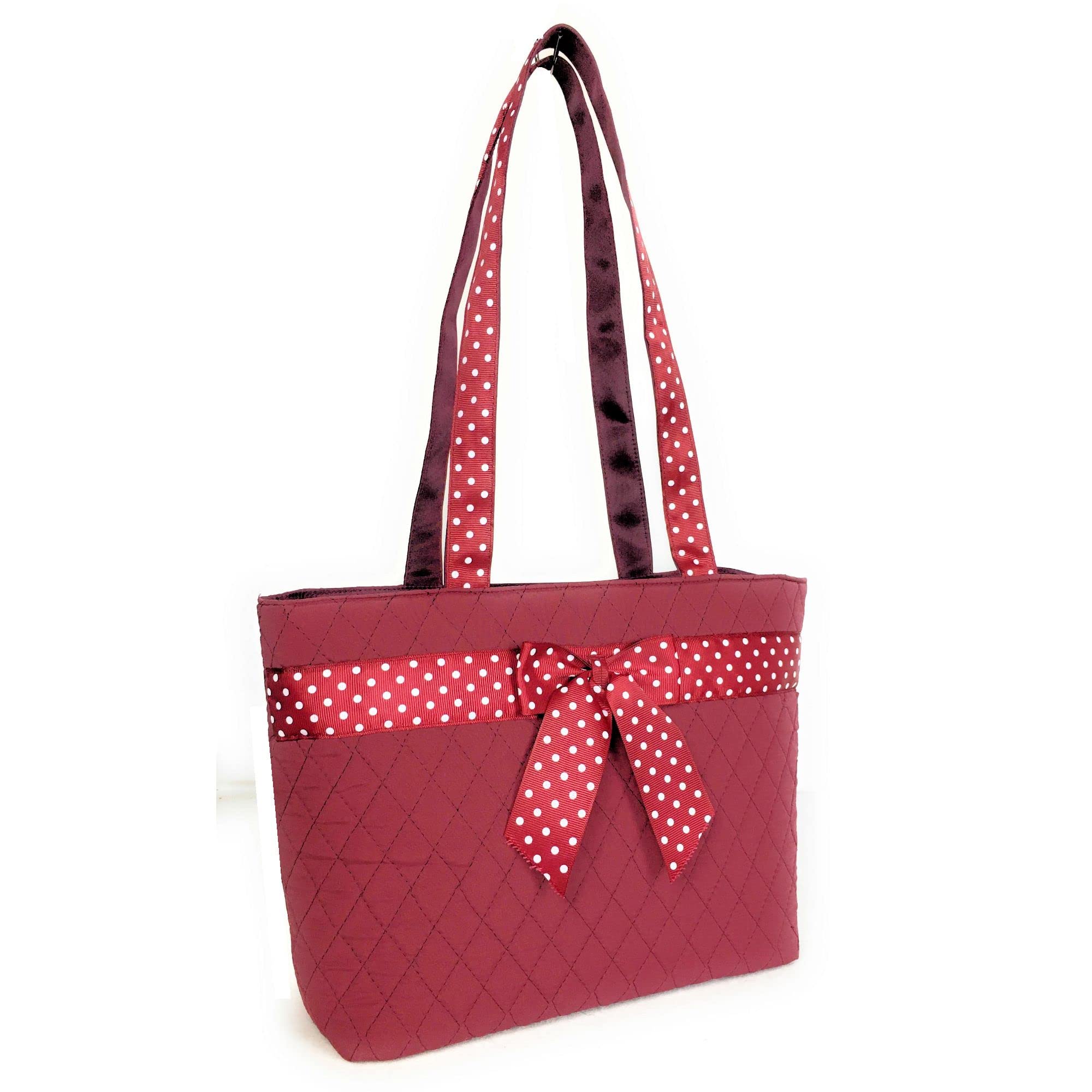 Quilted Shoulder Tote Bag for Women - Stylish Crossbody Handbag Purse with Adjustable Strap - Perfect for Work, Travel & Daily Use