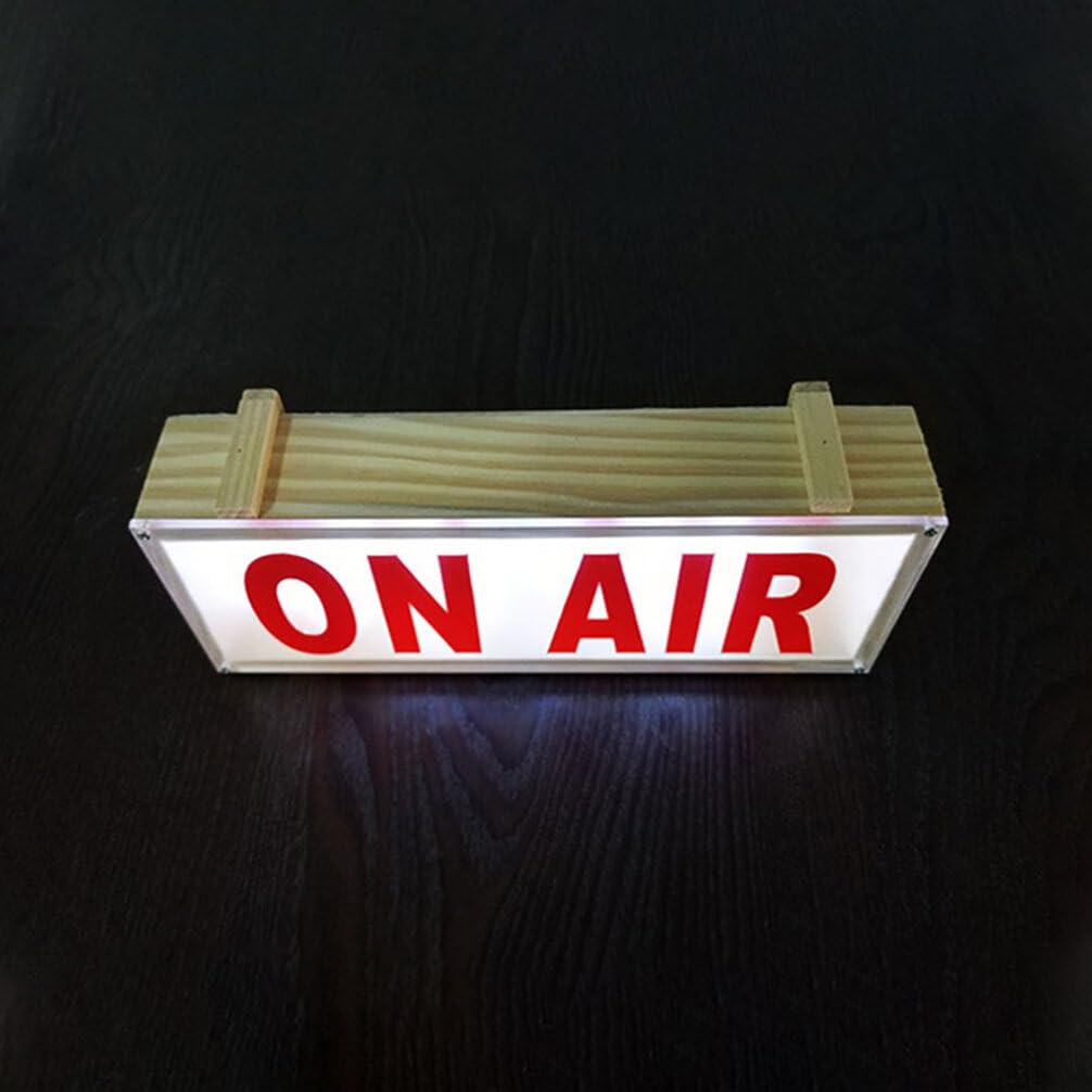 Uonlytech LED Letter Sign - Battery Powered On Air Light for Home Studio & Recording - Perfect for Podcasting, Live Streaming, and Video Recording