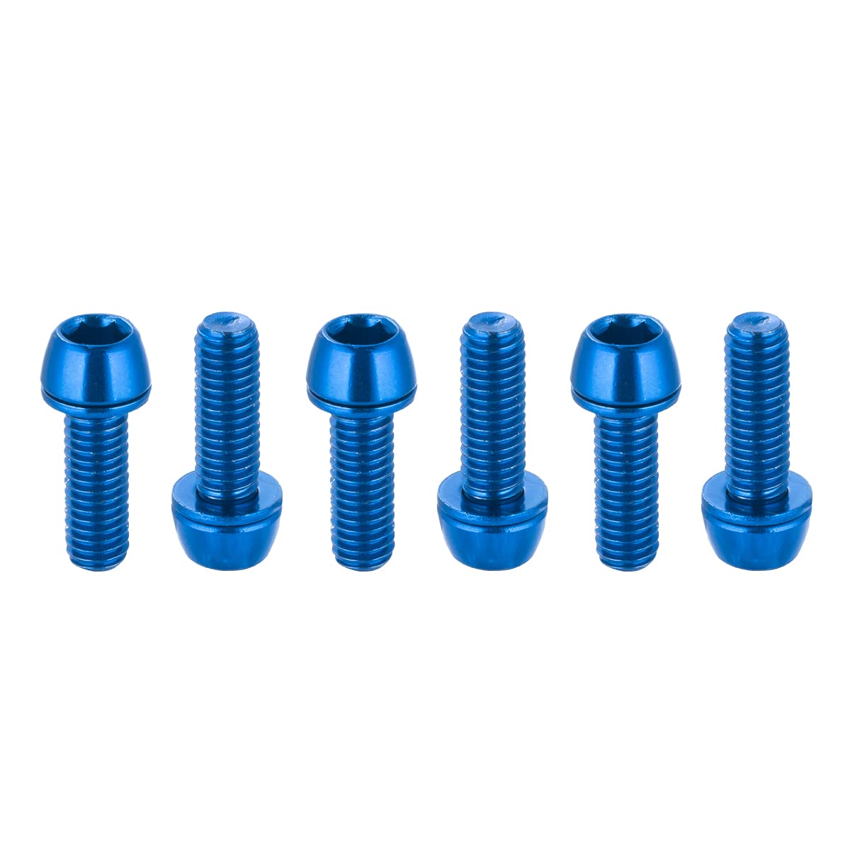 Chooee M6x18mm Mountain Bike Disc Brake Caliper Bolts - 6Pcs MTB Disc Brake Adapter Bolts Kit (Red, Blue, Orange, Green, Rainbow, Black) - Perfect for Bike Repair & Maintenance, Cycling Upgrades, and Off-Road Adventures