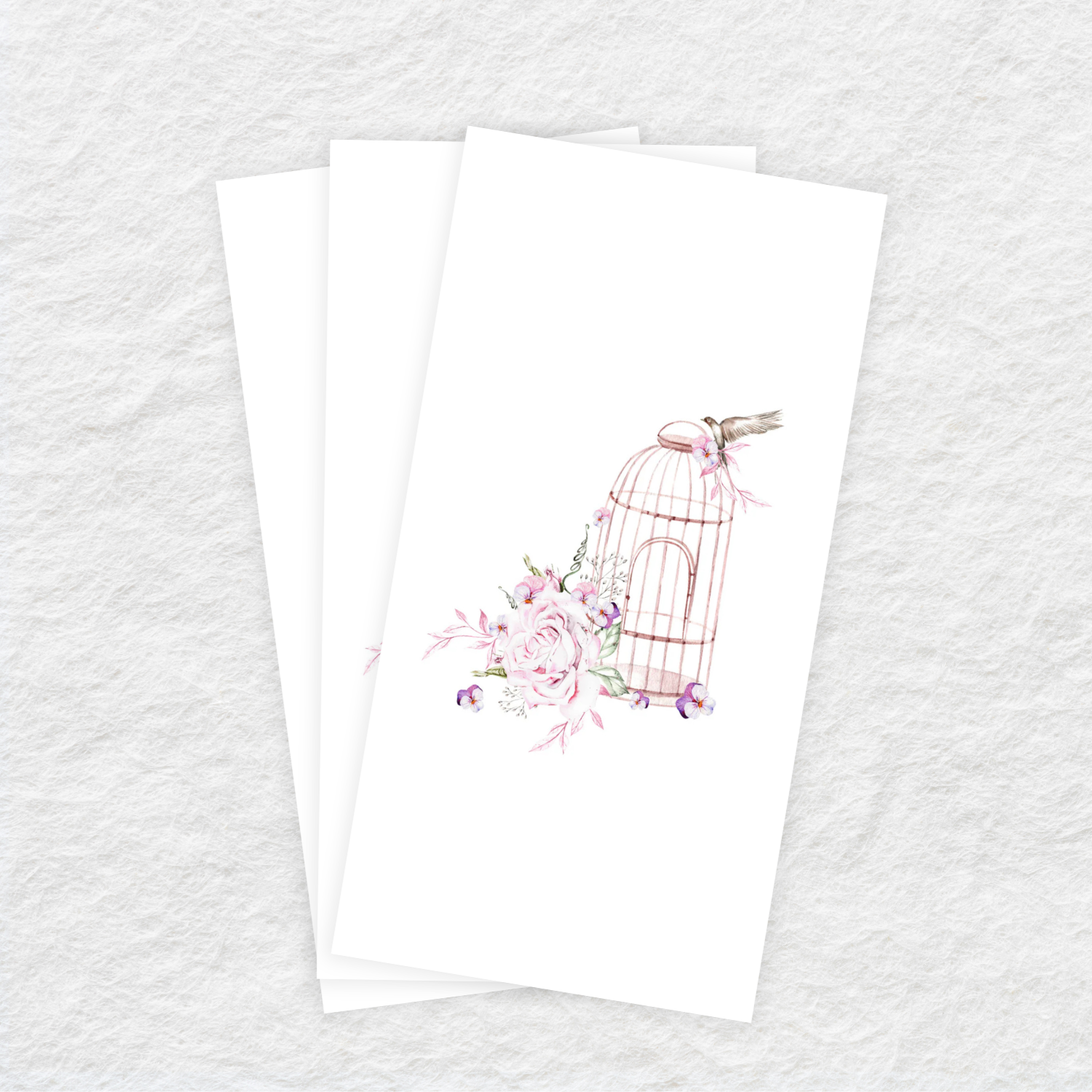 Disposable Linen-Like Paper Guest Towels - 16 Pack Birdcage Design | Premium Bathroom & Kitchen Napkins for Parties, Weddings & Home Use