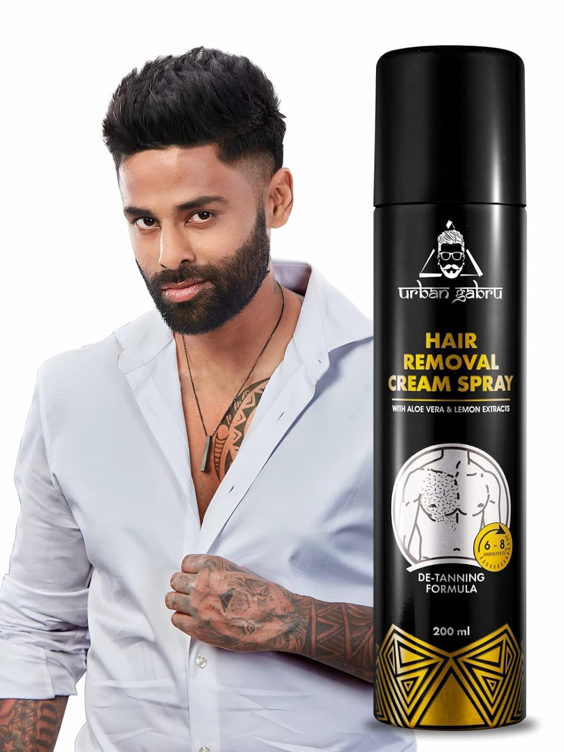 DB Hair Removal Spray Cream - Painless Body Hair Remover for Chest, Back, Legs & Underarms | 200ml Aloe Vera Formula | Gentle & Effective Depilatory Spray | Perfect for Summer, Beach & Sensitive Skin Care