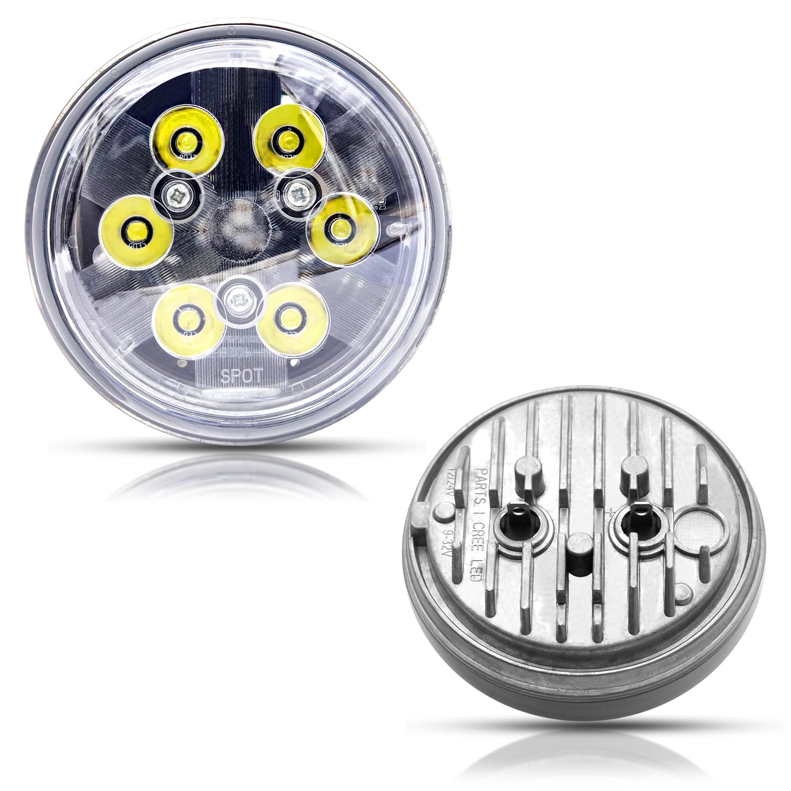 PAR36 LED Light - White Aviation Grade Aircraft Landing Light, Taxi Light, Tractor Light & Farming LED Work Lamp - Perfect for Aircraft, Agricultural Equipment & Industrial Use
