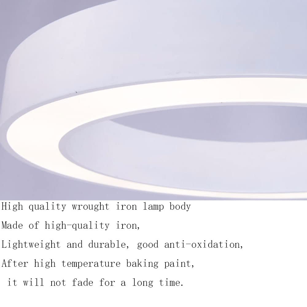 Modern LED Pendant Light Fixture - 1-Ring Dimmable Chandelier, 24W White Hanging Light for Dining Room & Kitchen Island | Energy-Efficient Ceiling Lamp for Home Decor & Ambient Lighting