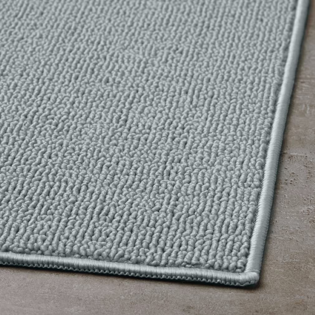 FINTSEN 16x24 Inches Ultra Soft Quick Dry Bath Mat - Non-Slip Shower Rug for Bathroom Floor, Absorbent Memory Foam Bathroom Rug with Anti-Skid Backing, Machine Washable (Grey) - Perfect for Bathroom, Shower, and Vanity Areas