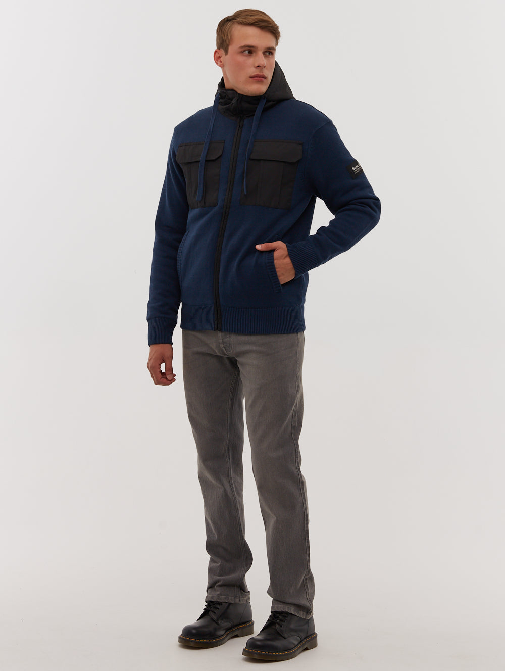 Minski Men's Zip Up Hoodie with Chest Pocket - Lightweight Fleece Pullover for Casual Wear, Outdoor Activities & Street Style Fashion