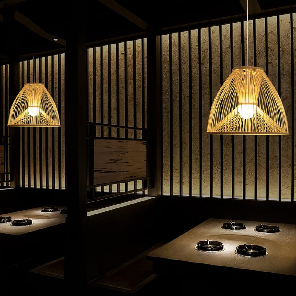 Modern LED Chandelier Lamp - 3-Layer Woven Bamboo Birdcage Pendant Light with Rattan Design, Energy-Efficient Ceiling Fixture for Living Room, Bedroom & Study | Perfect for Boho, Farmhouse & Coastal Home Decor