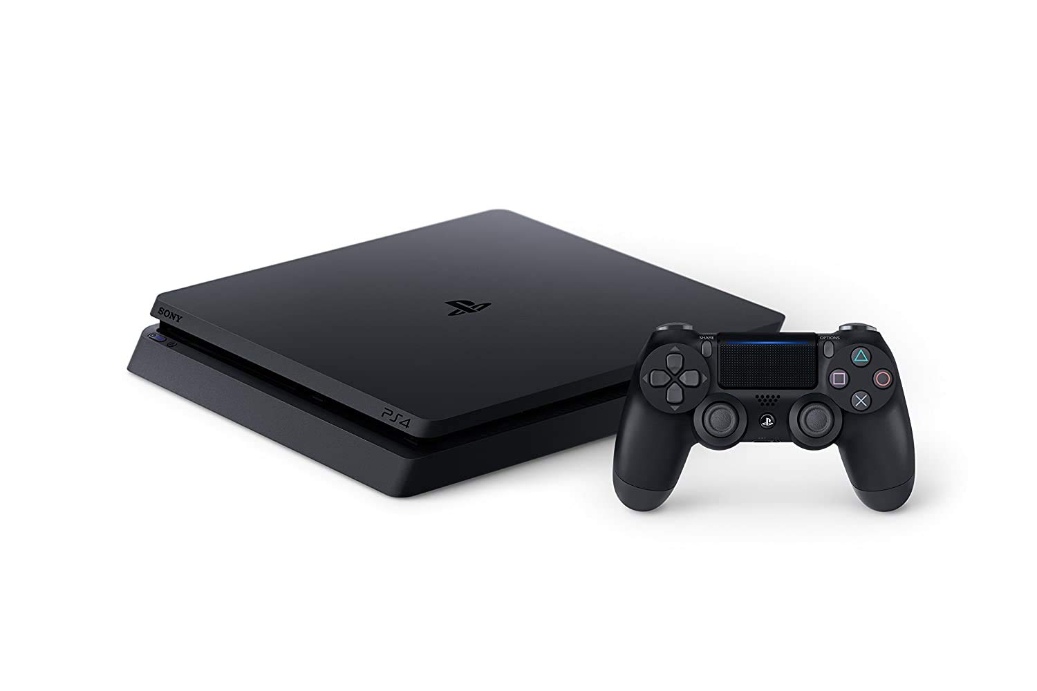 PS4 Slim 500GB Gaming Console with Wireless Controller - Perfect for Home Entertainment & Multiplayer Gaming