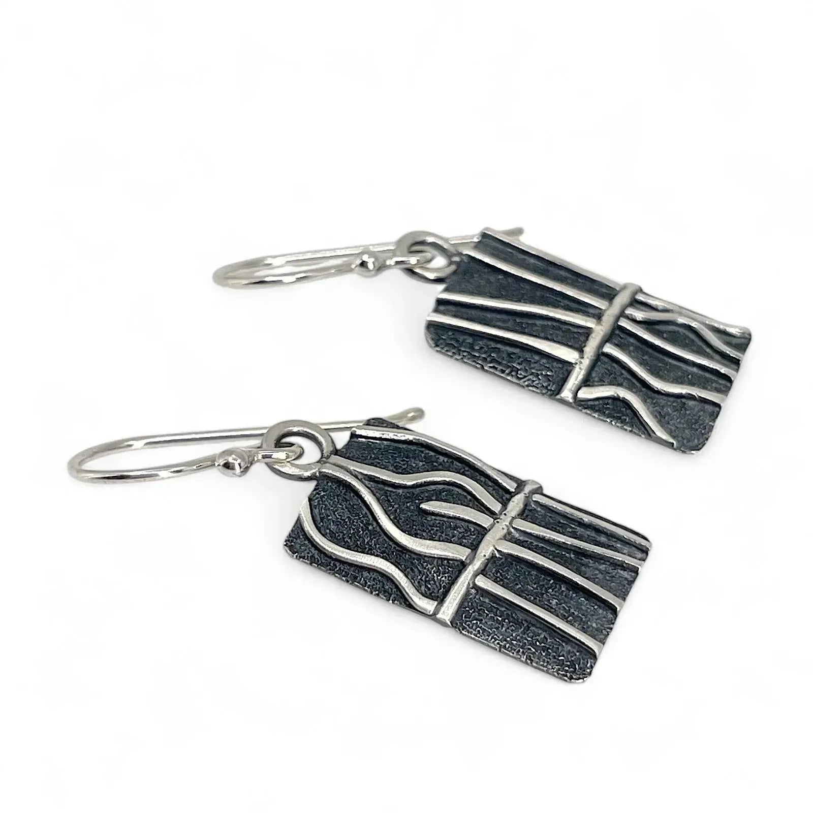 Sterling Silver Patina Earrings for Women - Handmade Vintage Style Dangle Earrings - Perfect for Parties, Weddings & Everyday Wear
