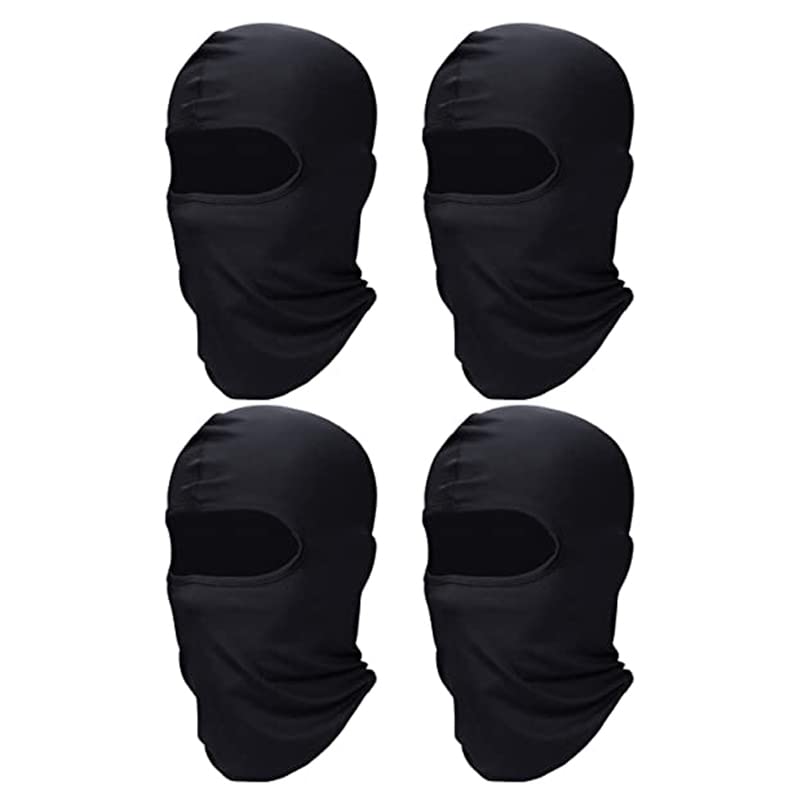 4 Pack Tactical Balaclava Face Mask - Full Face Cover for Ski, Motorcycle, Running & Winter Sports - Breathable Neck Gaiter for Outdoor Activities & Cold Weather Protection