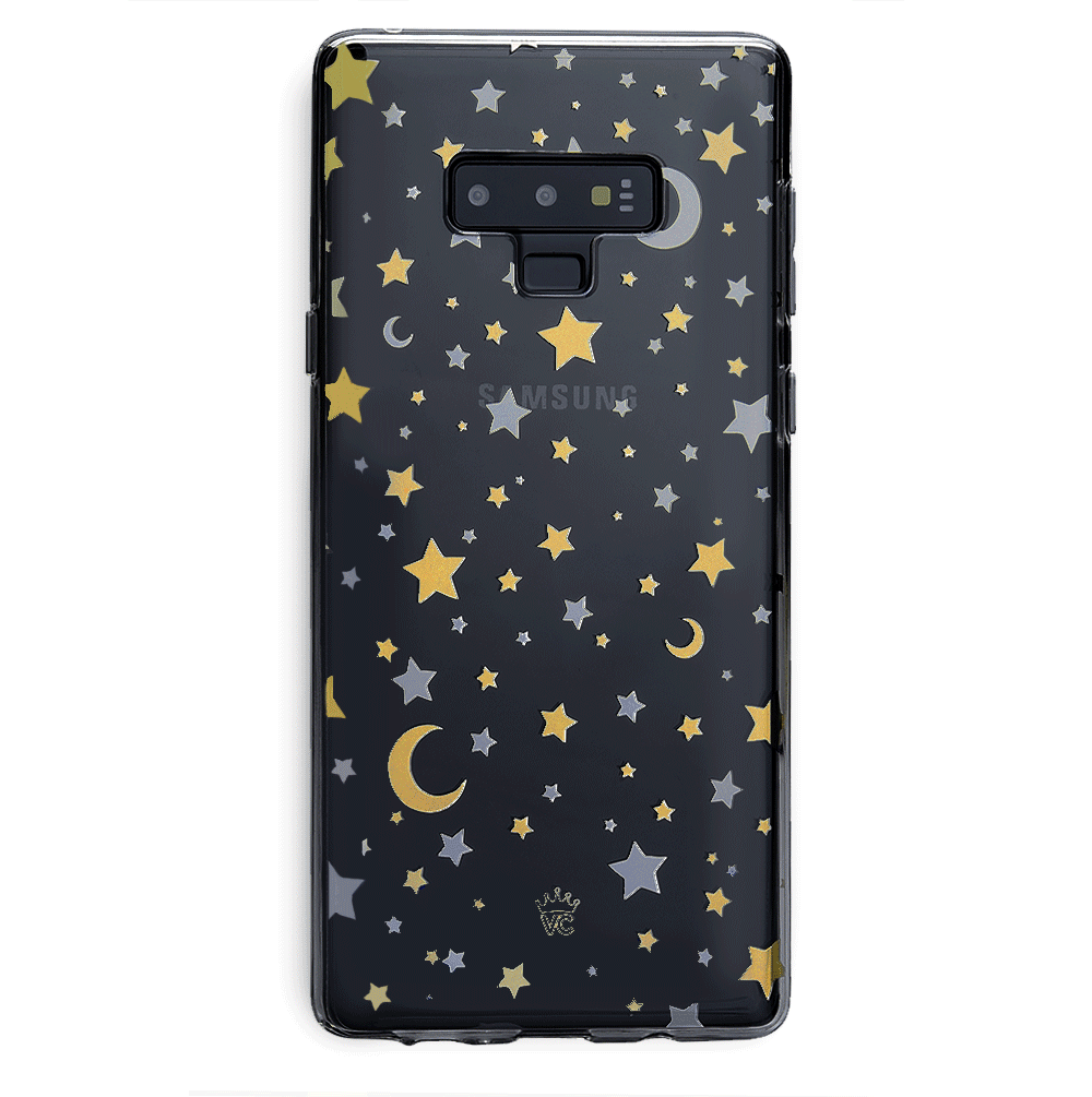 Starry Night Clear Samsung Phone Case - Protective Slim Fit Cover for Galaxy S21/S22/S23 - Perfect for Everyday Use & Gifts