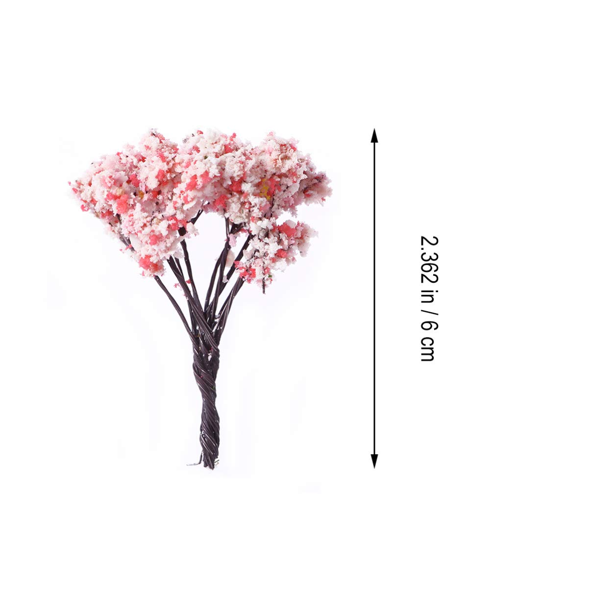 10pcs Realistic Mini Artificial Flower Trees - Cherry Blossom, Fairy Garden & Landscape Decor - Perfect for DIY Crafts, Home Decor, Wedding Centerpieces