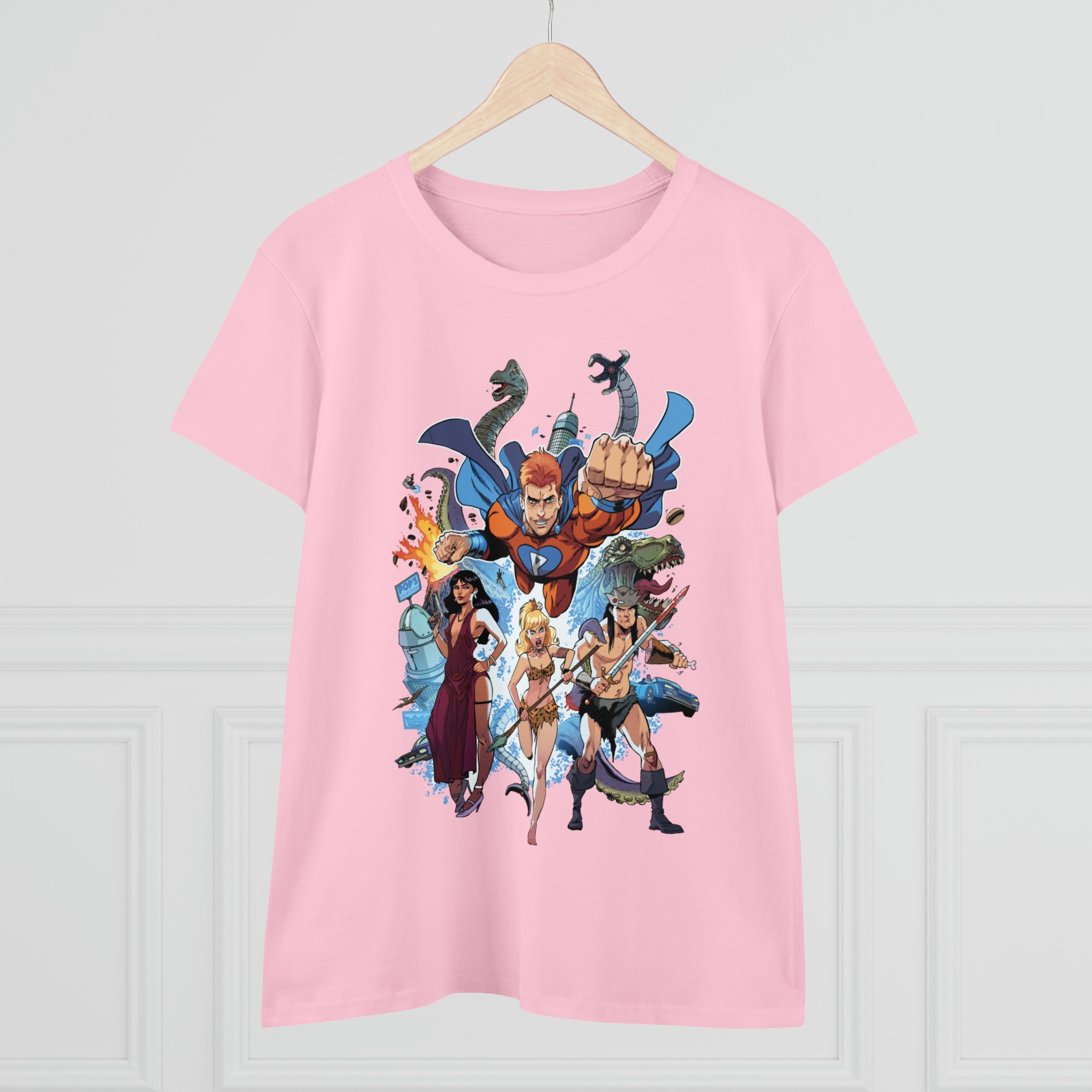 Archie Comics Graphic Tee for Women - Soft Cotton Midweight T-Shirt Featuring Archie, Betty, Veronica & Jughead - Perfect for Casual Wear, Comic Conventions & Retro Fashion
