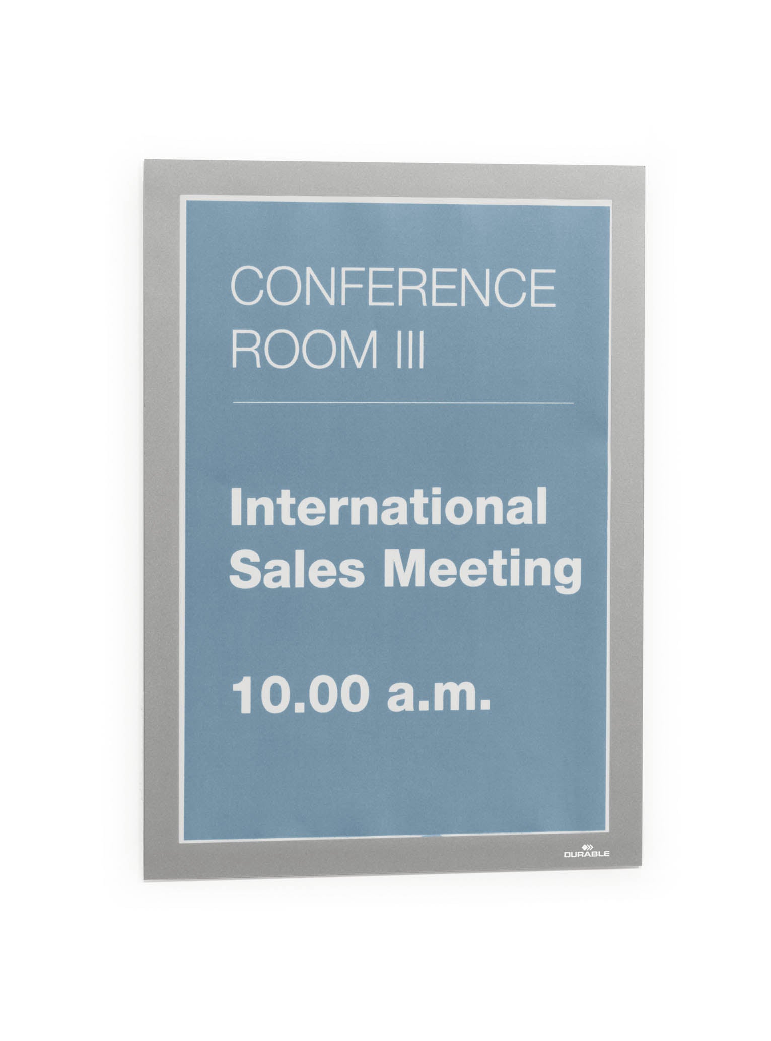 Duraframe A4 Self-Adhesive Poster Sign Holder - Silver (2 Pack) - Perfect for Office Displays, Retail Signage & Home Decor