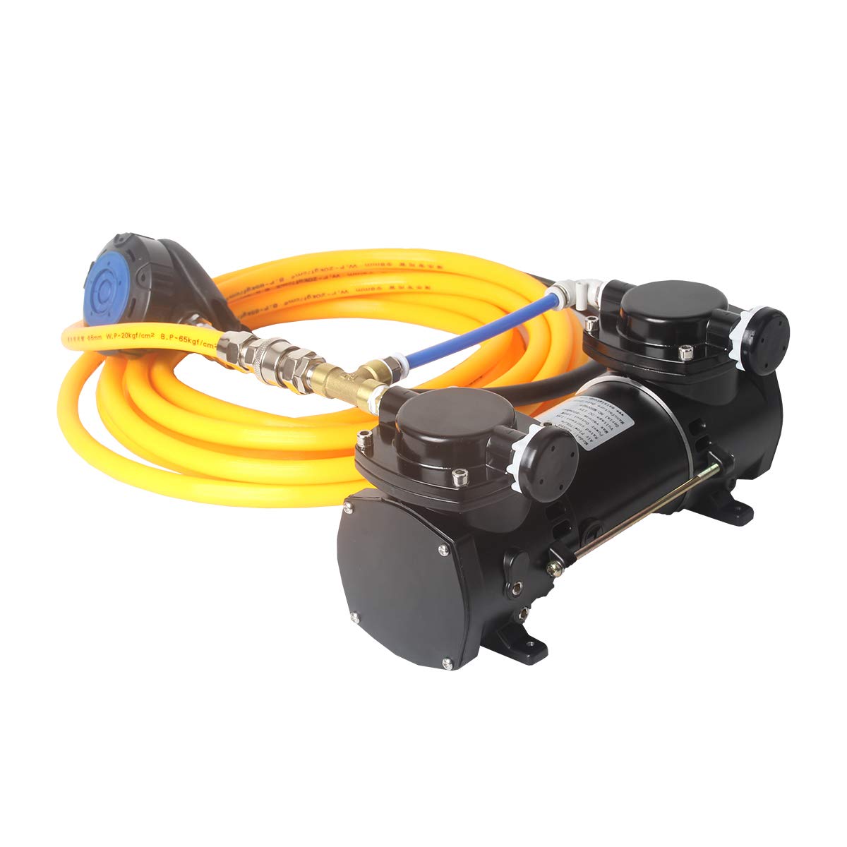 12V DC Scuba Diving Air Compressor with 50ft ABS Breathing Hose & Regulator - Portable Dive Equipment for Snorkeling, Spearfishing & Underwater Exploration