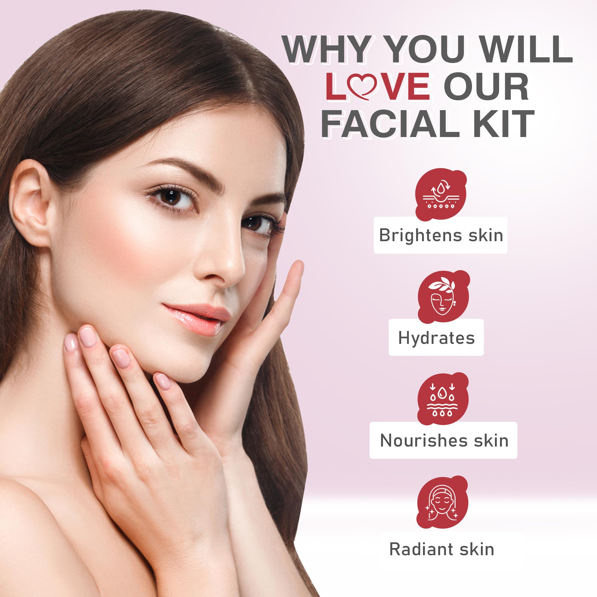Glamveda Bridal Facial Kit - 6 Step Skincare Routine for Bright & Radiant Skin (120g) | Evens Skin Tone | Perfect for Wedding Prep & Special Occasions