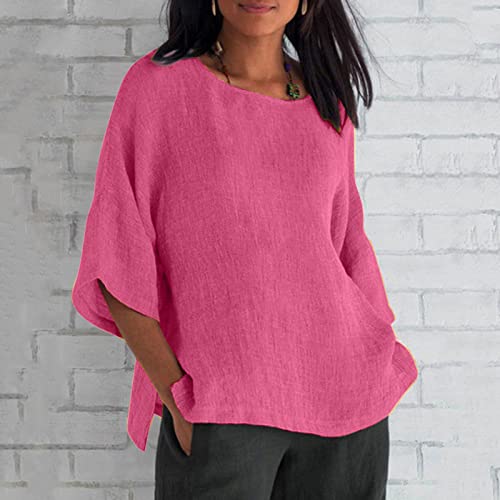 3/4 Sleeve Hot Pink