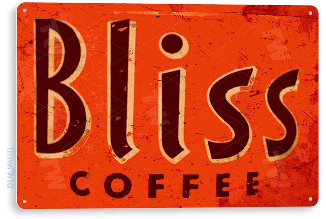 Tinworld Vintage Bliss Coffee Sign 12