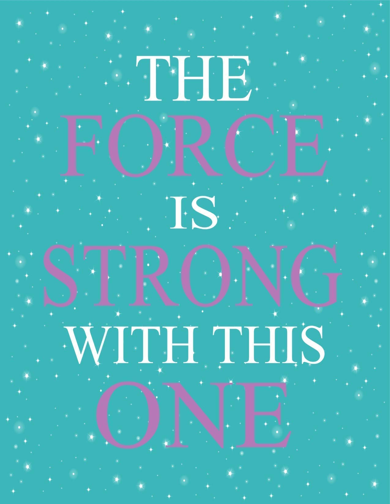 Star Wars Nursery Decor Set of 4 Art Prints - The Force, Love, BB8 & Princess Leia Wall Art - Perfect for Baby Room, Kids Bedroom & Themed Nursery Decor