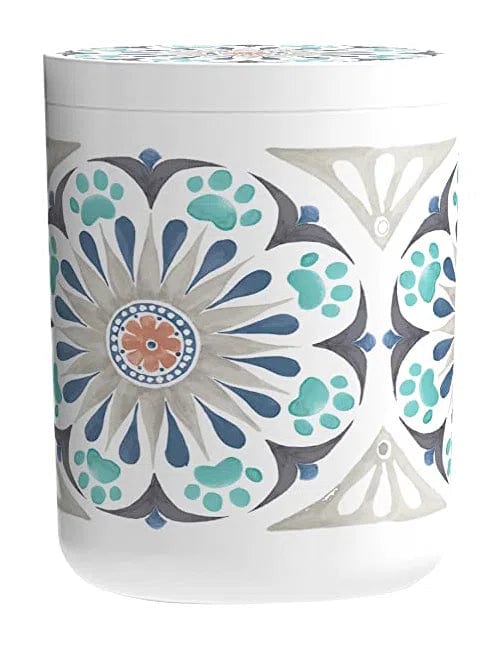 Premium Paw Flower Dog Treat Canister - Airtight Storage for Healthy Dog Snacks - Perfect for Training, Travel & Home Use
