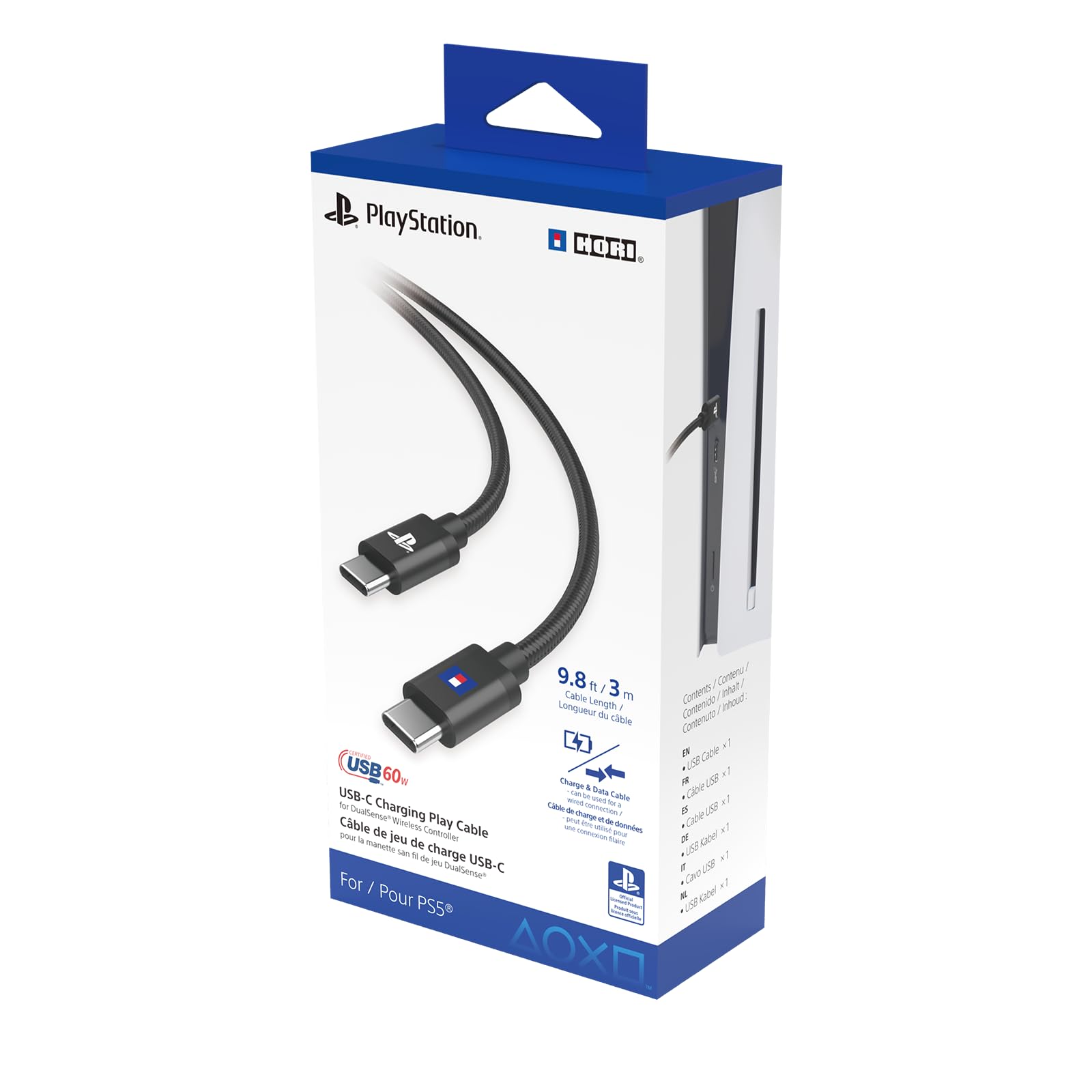 Premium USB-C Charging Play Cable for PS5 DualSense Wireless Controller - Fast Charging & Seamless Gaming Experience for PlayStation 5 Accessories
