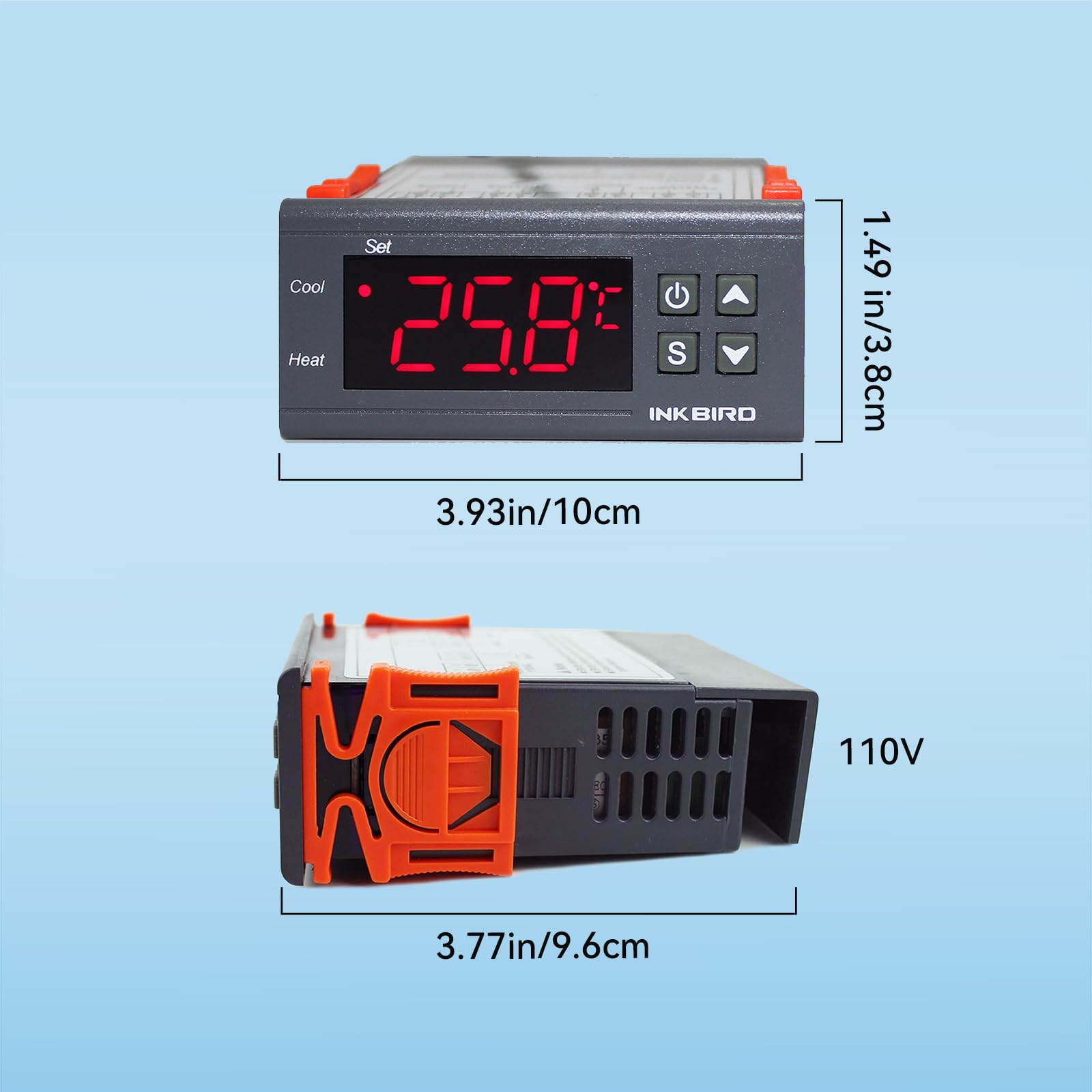 Inkbird ITC-1000F Dual Stage Digital Temperature Controller - Precise Cooling & Heating Thermostat with Celsius/Fahrenheit Display for Homebrew, Aquarium, Reptile & Greenhouse Use