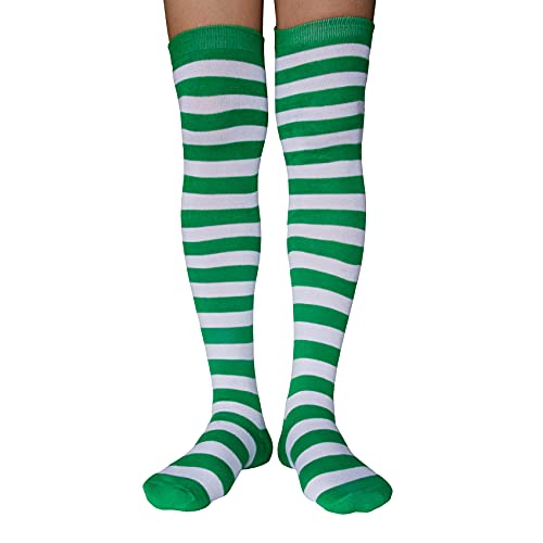 White and Green Striped