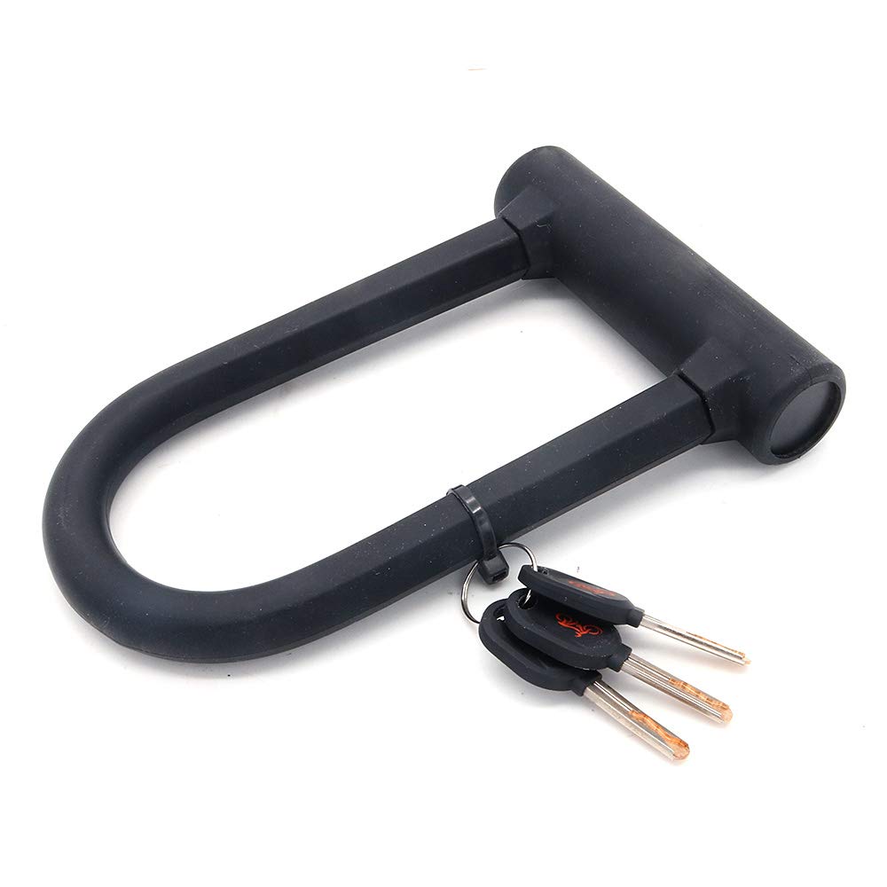 Heavy Duty Bike U Lock with 120mm Steel Cable - 10mm x1.2m Anti-Theft Bicycle Lock with Mounting Bracket for Road Bike, Mountain Bike, Electric Bike, Folding Bike & Scooter | Secure Parking, Commuting & Outdoor Adventures