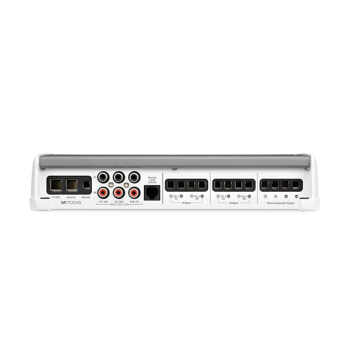 JL Audio M700/5 Marine Amplifier - 5 Channel Class D M Series Boat Audio System for Superior Sound on Water | Perfect for Yachts, Speedboats & Marine Entertainment
