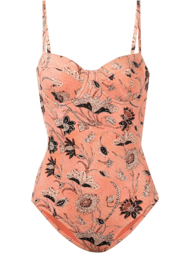 Ulla Johnson Women's Sicily Maillot Primrose One Piece Swimsuit - Flattering Swimwear for Beach, Pool & Vacation | Plus Size Friendly Bathing Suit