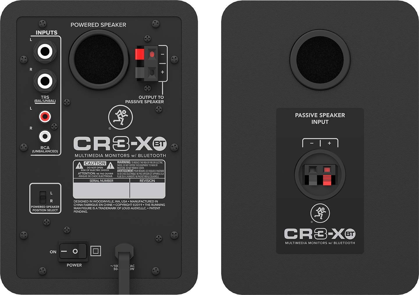Mackie CR3-XBT 3-Inch Bluetooth Studio Monitor Speakers with EMB Cables & Phone Holder - Professional Studio Reference Monitors for Music Production, Podcasting, Gaming & Home Theater Systems