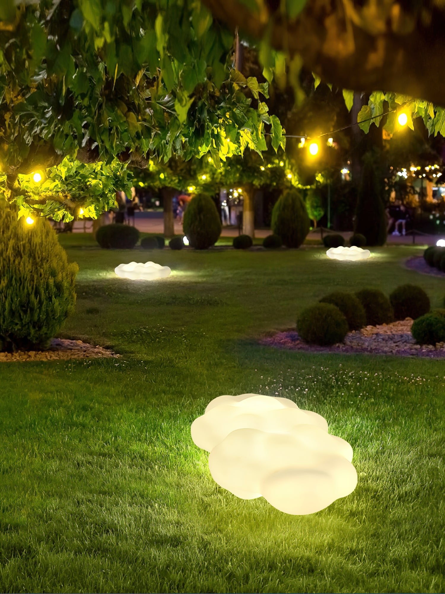 Outdoor Cloud Floor Lamp - Weatherproof LED Garden Light for Patio, Yard, and Landscape Lighting - Perfect for Backyard Parties and Evening Ambiance