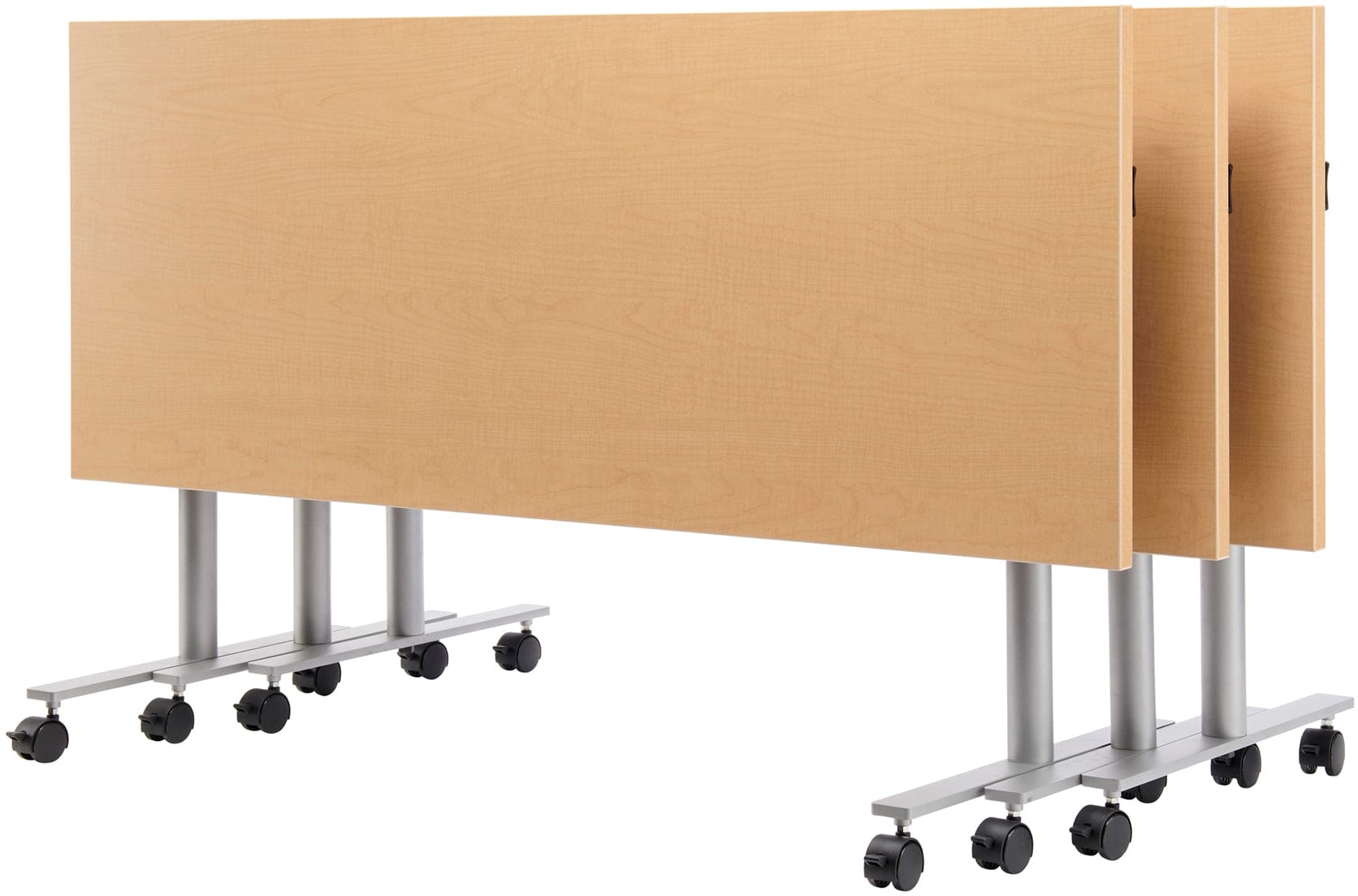 Safco JURNI 60 x 24 Inch Flip Top Table with Locking Casters [JN6024NFLPCA] - Perfect for Office, Classroom, and Home Workspace Use
