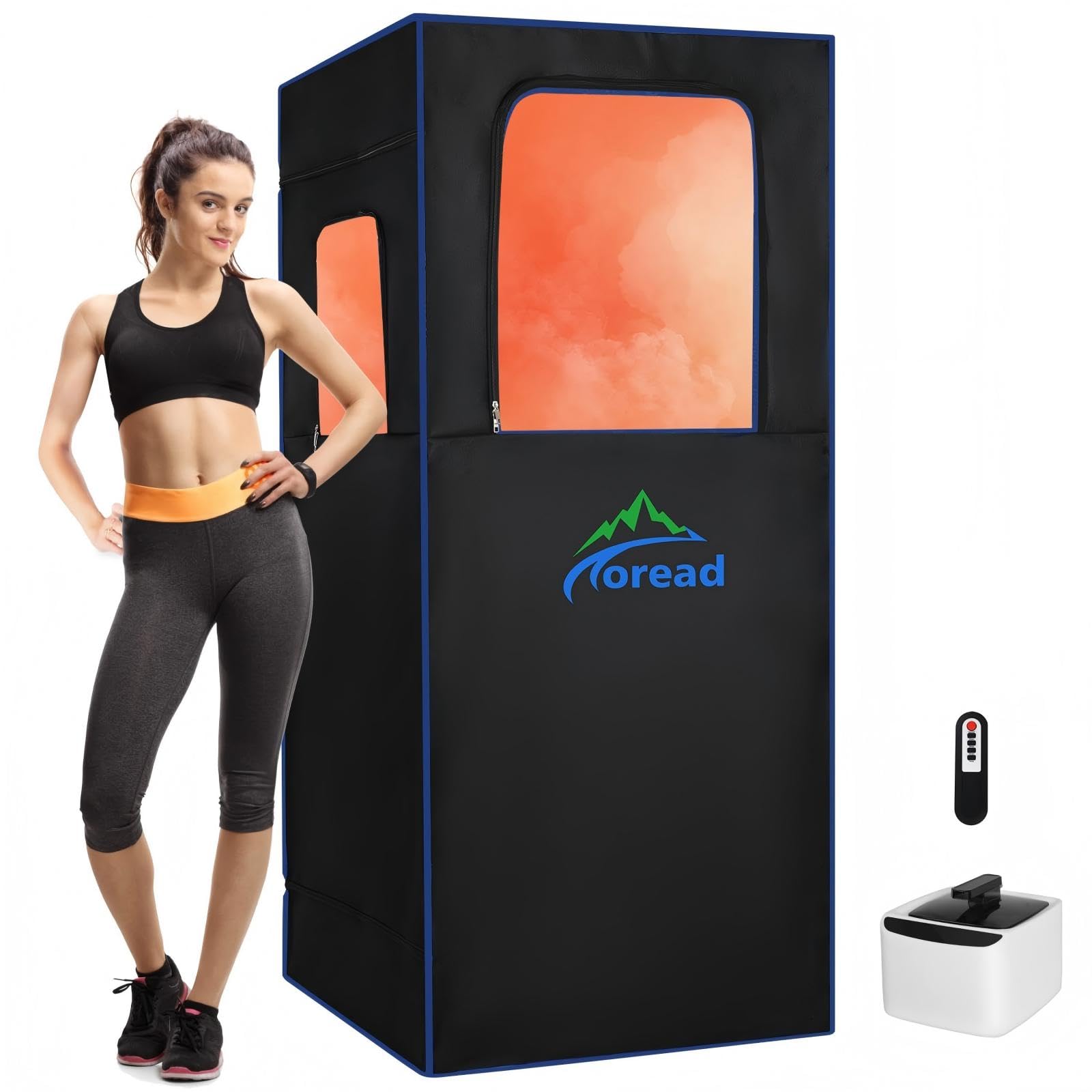 Portable Home Sauna Tent with 2.6L 1000W Steamer & Remote Control - Personal Steam Sauna for Relaxation, Detox & Weight Loss - Perfect for Home Spa, Yoga Recovery & Stress Relief