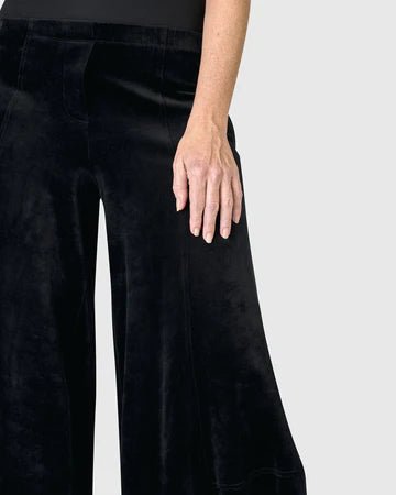 AP810B Oracle Velvet Punto Black Pants for Women - Soft Stretch Comfortable Dress Pants for Office, Business Casual & Evening Wear